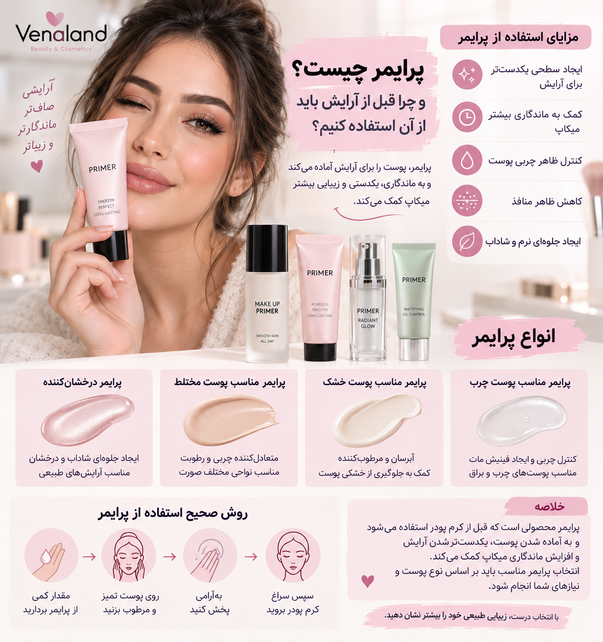 پرایمر چیست و چرا قبل از آرایش باید از آن استفاده کنیم؟ 💄✨
